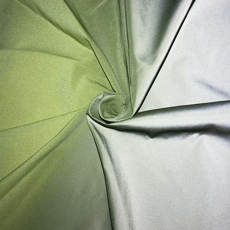 黃灰漸變色反光面料 顏色可定制