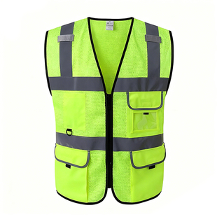 網(wǎng)布透氣反光背心施工交通安全熒光騎行馬甲