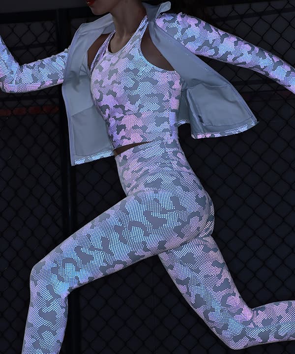 瑜伽運(yùn)動(dòng)印花反光服